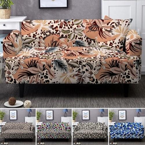 Fashionable Leopard Print Stretch Sofa Cover 1/2/3/4 Seater For Living Room Dust-proof Elastic Slipcover All-cover Couch Covers