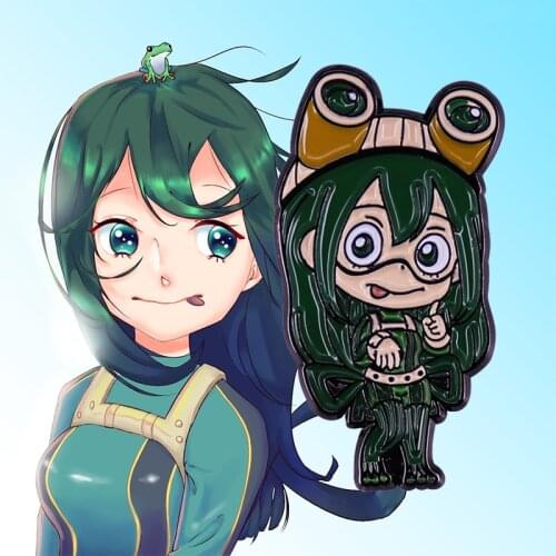 My Hero Academia Kawaii Anime Brooch Tsuyu Asui Pin Froppy! The Cutest Rainy Season Hero You'll Ever Find