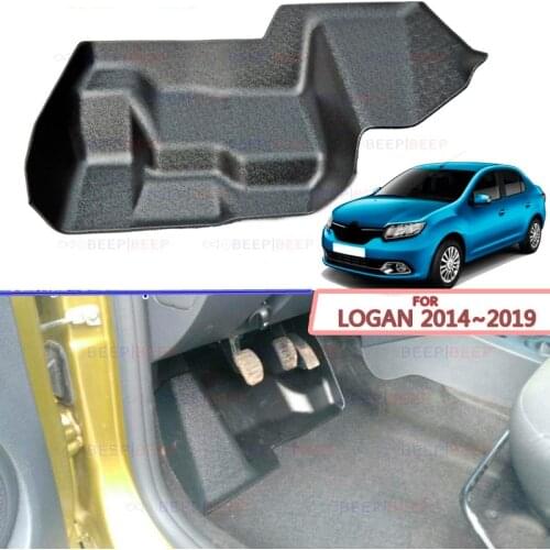 Plate under the pedals on inner carpet for Renault Logan 2014~2019 plastic ABS accessories car styling dirt protection carpets
