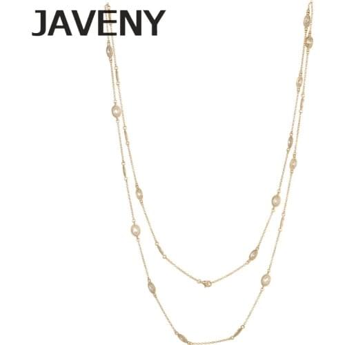 925 Sterling Silver 3A Grade Faced Oval CZ Cubic Zirconia Wedding Long Chain Station Necklaces for Women Birthday Christmas Gift