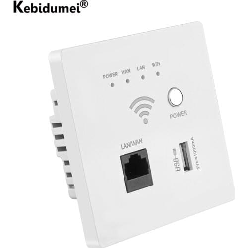 300Mbps 220V Power AP Relay Smart Wireless WIFI Repeater Extender 86 Pannel Wall Embedded 2.4Ghz Router Repeater USB Socket RJ45