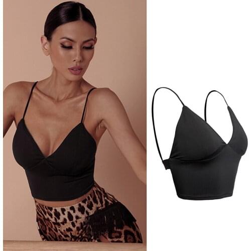 Latin Dance Shirts Tango Salsa Cha Cha Rumba Samba Latin Dancing Practice Clothes Suspenders Beautiful Back Vest Top DNV13193