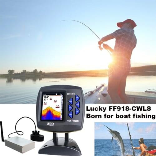 Lucky FF918-CWLS Boating Fish Finder 300m/980ft Wireless Operating Range Fishing Remote Control Fishfinder#C7