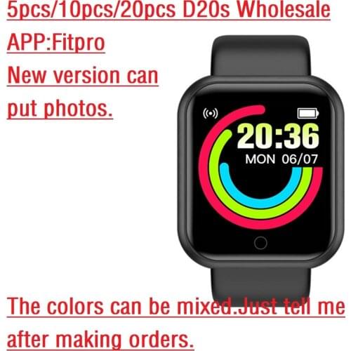 D20s Wholesale Smart watch Blood Pressure Heart Rate Monitor Waterpoof Bluetooth Sports SmartWatch For Android IOS Smart Clock