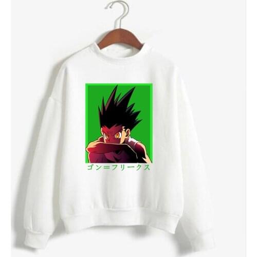 Funny Hunter X Hunter Anime Harajuku Killua Gon Print Hoodie Men Tops Loose Autumn Winter Sweatshirt