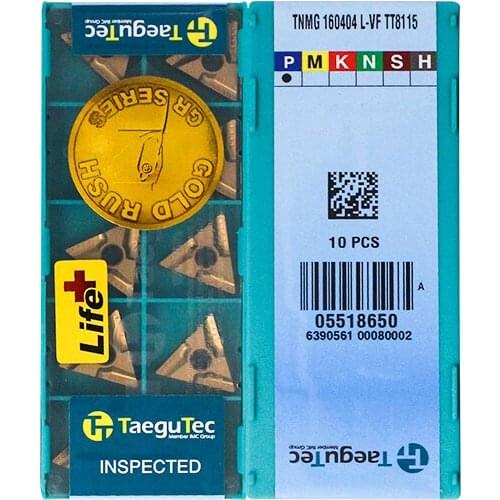 TNMG160404L-VF TT8115 Original Taegutac Carbide Inserts Turning Inserts Lathe Tools 10Pcs/Lot