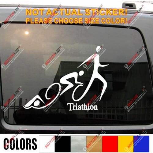 Triathlon Swimming Cycling Runnings Triathlete Decal Sticker Car Vinyl pick size color
