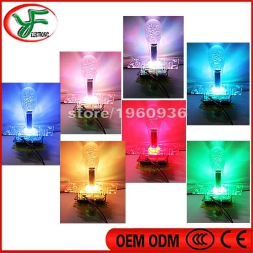 High quality Oval 7 colors flashing Illuminated joystick 12V LED Joystick for fishing game Crane claws gift machine Arcade game