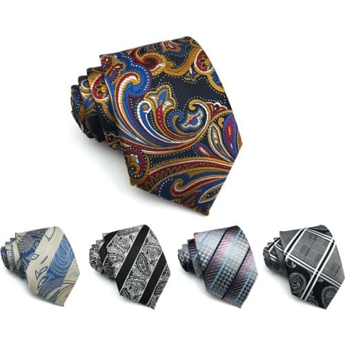 High Quality Vintage 8 CM Wide Tie For Men Business Dress Suit Wedding Party Necktie Gift Box