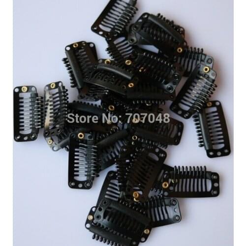 Made in South korea 20pieces/lot Black color 9-teeth Large Hair Clips Wigs Clip hair extension clips hair clips