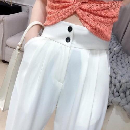 Women Pants Suit Pants Womens Spring High Waist Straight Pants Womens Casual Pants Pantalones De Mujer