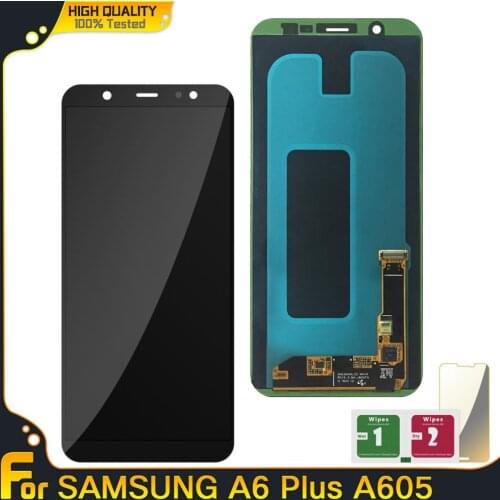 New Replacement Parts LCD For Samsung Galaxy A6 Plus 2018 A6+ A605 A605F LCD Screen Display Touch Digitizer Assembly