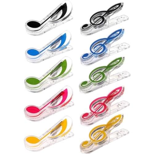 1pc New Creative Music Notation Clips Clothes Pegs Notes Clothes Clip Food Bag Sealing Clip Clothes Hangers Rack G99D