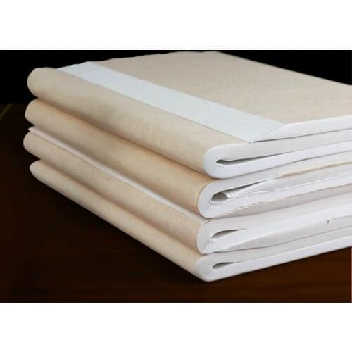 100sheets/pack Rice Paper Ripe Half-Ripe Xuan Paper for Chinese Calligraphy Writing Raw and Ripe Xuan Paper for Chinese Painting