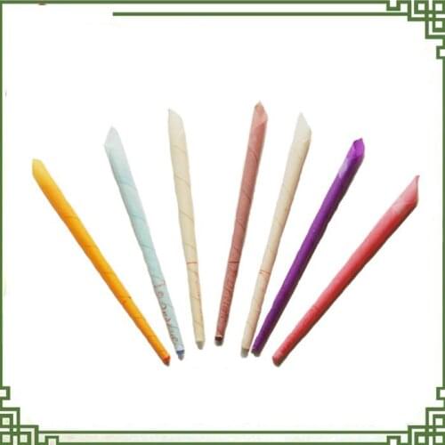 Hot 100pairs=200pcs aromatherapy medical natural beewax ear candle, ear wax candles for ear care ( conical or Straight shape )