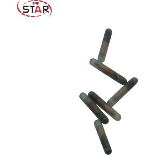 100pcs 1.25*7mm Smallest Microchips 134.2khz animal id rfid glass tag for animal pets/fish/horse/Snake tracking/identification