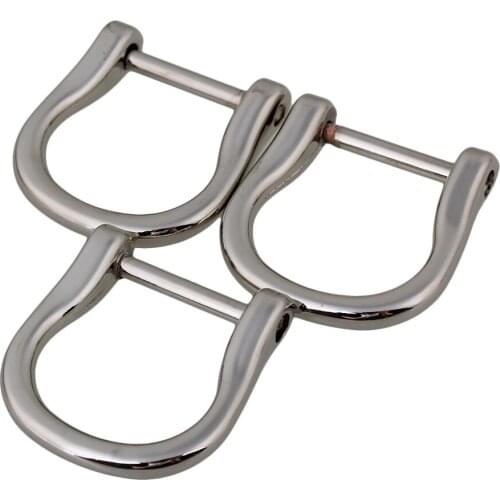 10xZinc Alloy 1.8cm D Ring Buckle with Dismountable Screw for Belt Bag