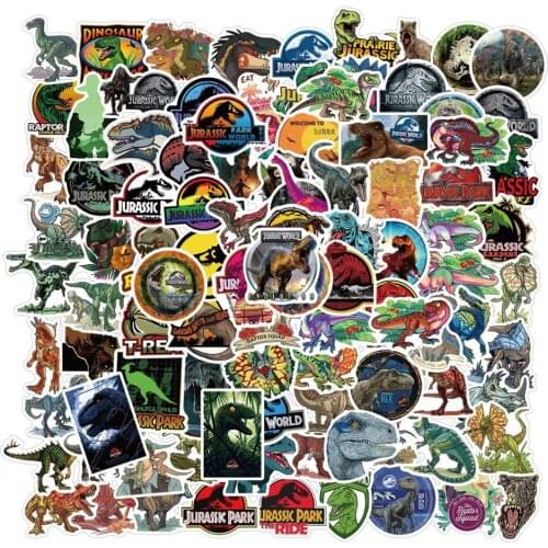 50 100PCS Jurassic Park Stickers Aesthetic Aesthetic For Skateboard Fridge Guitar Laptop Motorcycle Dinosaur Sticker