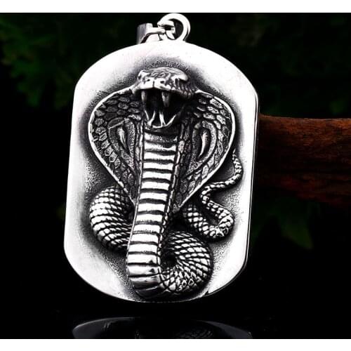 Beier 316L stainless steel Norse Vikings Pendant Necklace Stereo 3D Cobra Original Animal fashion Jewelry LHP106