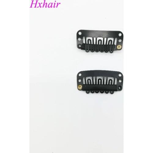 Freeshipping - 200pcs 32mm Wigs Snap Clips / Toupee Snap Clips for Hair Extension / Weft Hair Extensions