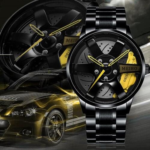 3D Sport Car Wheel Hub Watches New Mens Wristwatches Fashion Unique Watch Quartz Watch Luxury Watches