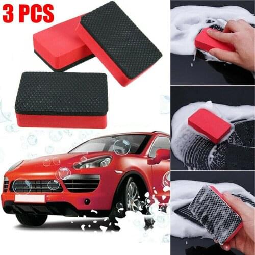 Vehicle Detailing Cleaner Wax Polish Clay Bar Pad Magical Sponge Block Brush Tool Car Care Vehicle Washing Car Tool 3pcs