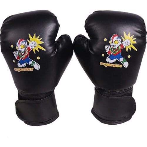 Kids boxing gloves 6oz 8 oz high Pu material cartoon letters pattern kickboxing gloves for 3-13 years old boys girls gloves