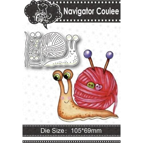 Travel snail wire ball cutting mold 2021 scrapbook metal decoration clear stamp DIY craft creative drawing photo album