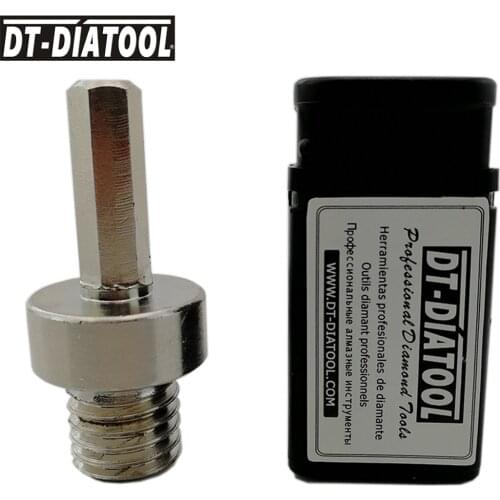 DT-DIATOOL 1pc M14 or 5/8"-11 Male Thread to 3/8 Hexagon Shank Adapter, Drill Bit Can Be Fitted On Hand Drill or Electric Drill