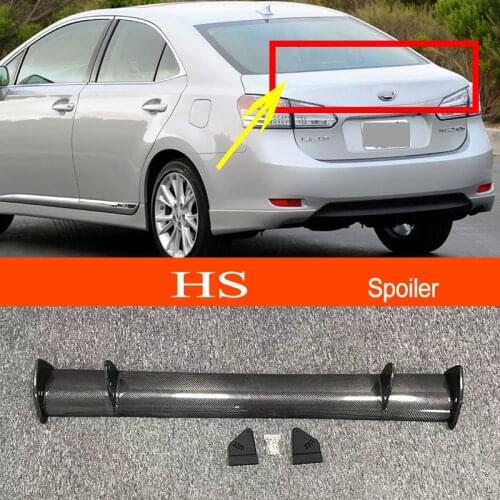 HS Real Carbon Fiber GT-style Car-styling Sporty Rear Trunk Wing Spoiler for Lexus HS Sedan