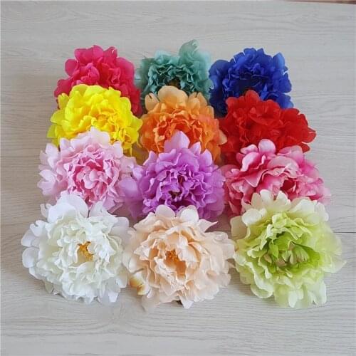 15CM Artificial Flowers Silk Peony Flower Heads Wedding Party Decoration Supplies Simulation Fake Flower Head Home Decorations
