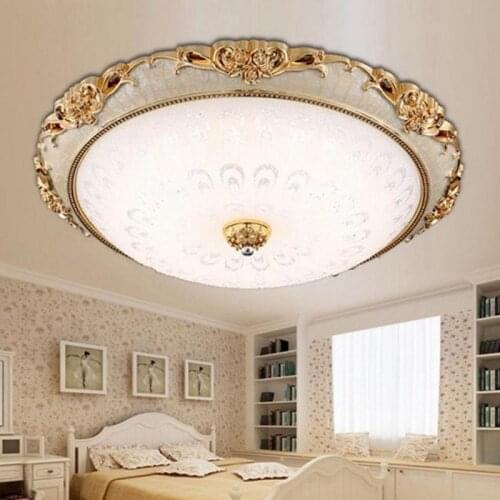 European ceiling lamp round LED bedroom living room lamp balcony aisle restaurant decoration glass ceiling light mx10181358