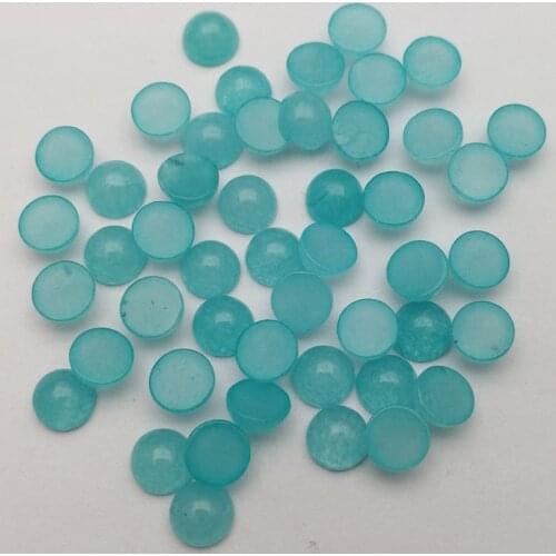 Wholesale 6mm fashion round stone beads charms Lake blue CAB CABOCHON for jewelry Accessories 50pcs/lot free shipping