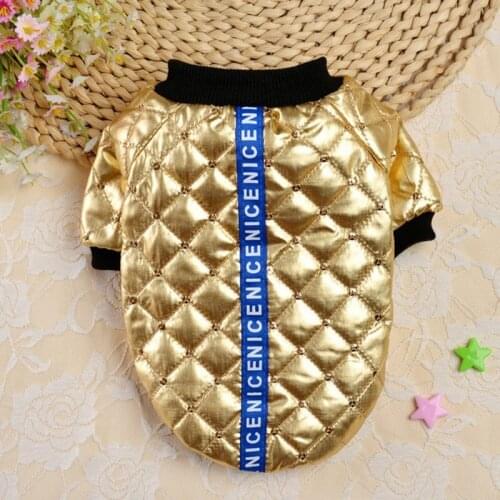 Pet Dog Jacket Cotton Padded Coat Jacket Pets Warm Soft Autumn Winter Outfits Products Dogs Puppy Thickened Stand-up Collar Down