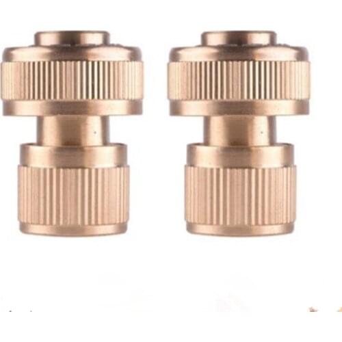 1/2"3/4" Brass Quick Coupling Connector With Waterstop Tap Connector For Garden Irrigation Watering Hose End Connetor X115