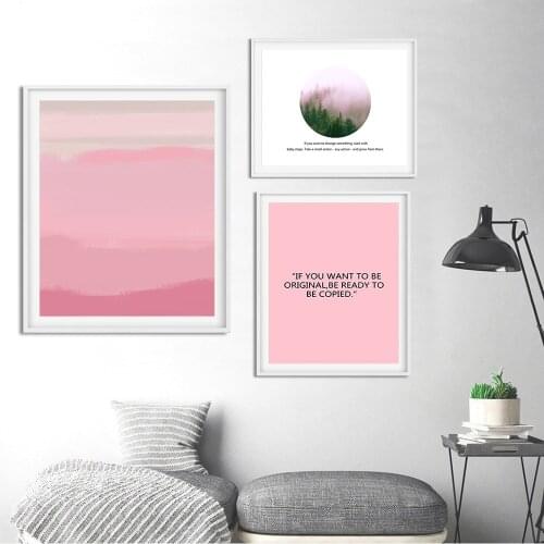 Forest Landscape Canvas Poster Motivational Nordic Wall Art Print Abstract Painting Picture for Room Decoration