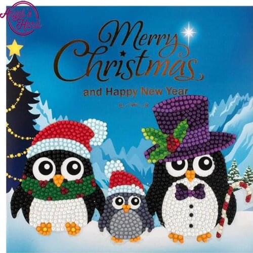 Cartoon Diamond Painting Cross Stitch Needlework Craft Diamond Mosaic Full Square Diamond Embroidery Merry Christmas Gift