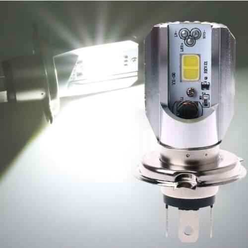2021 New 12W H4 LED Motorcycle Headlamp COB Bulb Motorbike Headlight DC 6-80V
