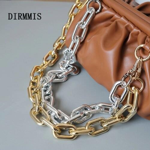 New Fashion Woman Bag Accessory Detachable Parts Replacement Chain Solid Gold Silver Acrylic Strap Women Shoulder Handle Chain
