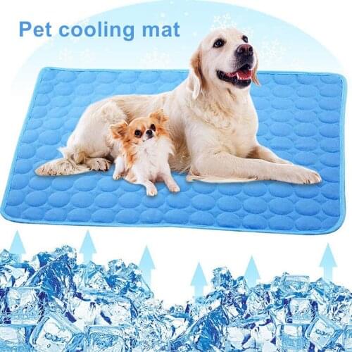 Dog Mat Cooling Summer Pad Mat for Dogs Cat Blanket Breathable Pet Dog Bed Summer Washable for Small Medium Large Dogs