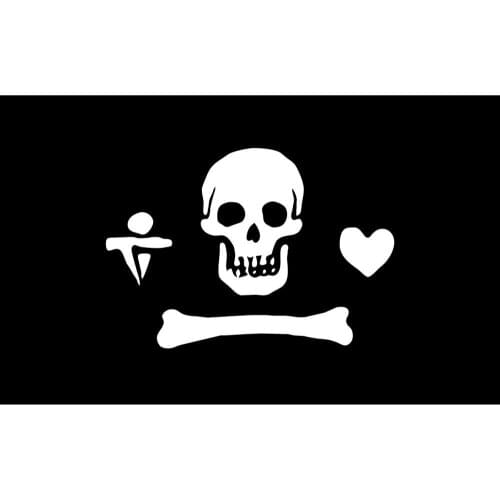 90*150cm Skull Pirate Flag of Stede Bonnet Flag of Christopher Condent skull flag for decoration
