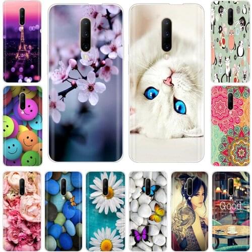 Silicone Case For Oneplus 7 Cover For One Plus 7 Pro Soft TPU Cute Cat For Oneplus 7 Pro 2019 Phone Case Coque Bag Bumper 1+7