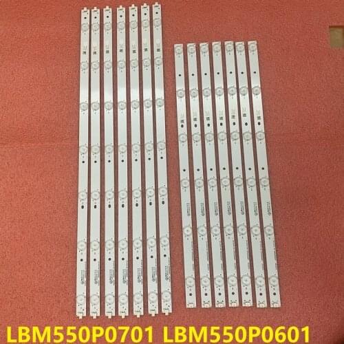 14pcs LED backlight strip for 55PFT6109 55PFK5109 LD55U3100 55PFS5709 LBM550P0701-AG-3 LBM550P0601-AH-3 AQ-4 TPT550J1-DUJSGE