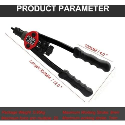 High Hardness Double Nut Setter Hand Nut Riveter Rivnut Thread Setting Tools