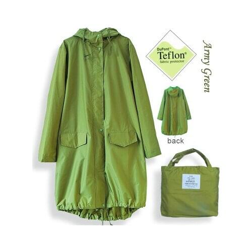 Japan Fashion Womens Thin Portable Tour Trench Raincoats burbe rry_ Girls Waterproof Clothes Ballon Style Outdoor Rain Jacket