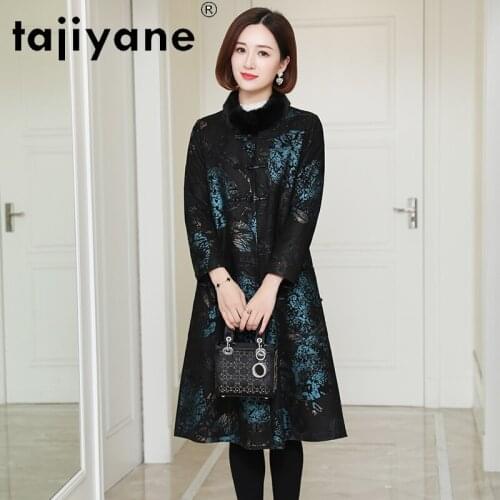 Real Jacket Sheepskin Women Winter Natural Mink Fur Collar Parkas Woman White Duck Down Jackets Mujeres Abrigos TN604