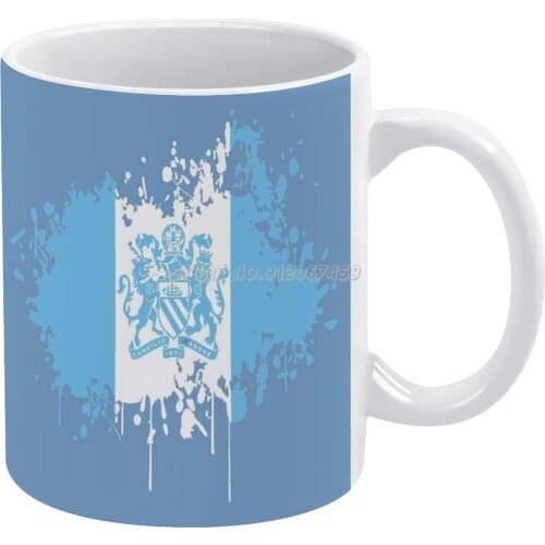Sky Blue White Spash Coffee Mugs Customize Pillowcase Modern Home Pillow Covers Decorative United City North West Soccer Mancuni