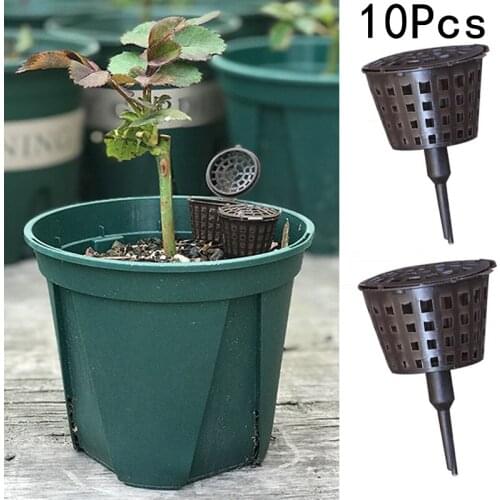 10Pcs Bonsai Fertilizer Tool Fertilizer box Fertilizer Cover Basket Box Dome Case Plastic Plant Bug Portable Nursery Pots S/L