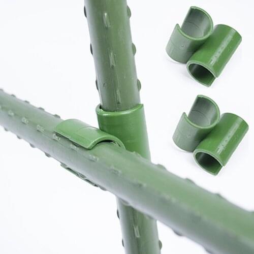 10pcs Garden Orchard Adjustable Plant Green Plastic Connector Flower Rattan Plastic Buckle Set Plant Supports Climbing