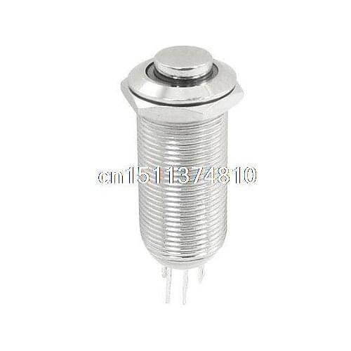 12mm Mounted Thread SPST Locking Pushbutton Switch 3V Blue Light